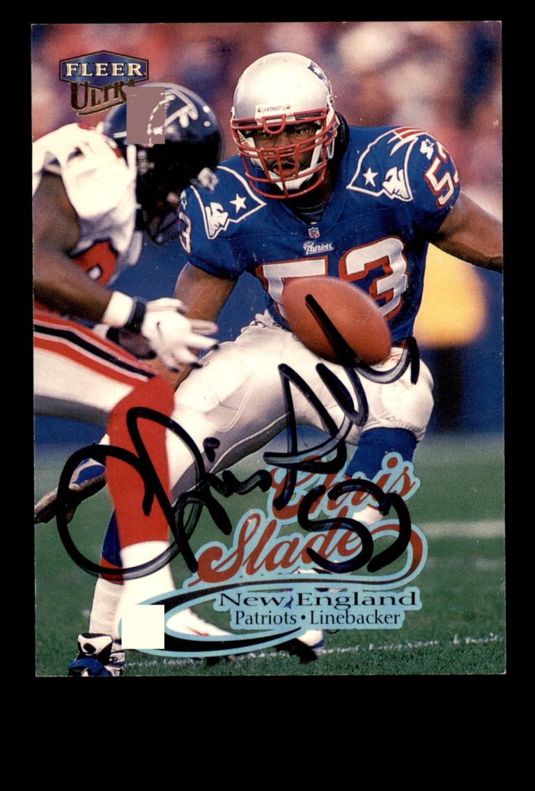 Signed Football Card Auto Chris Slade 1999 Ultra #52 New England Patriots