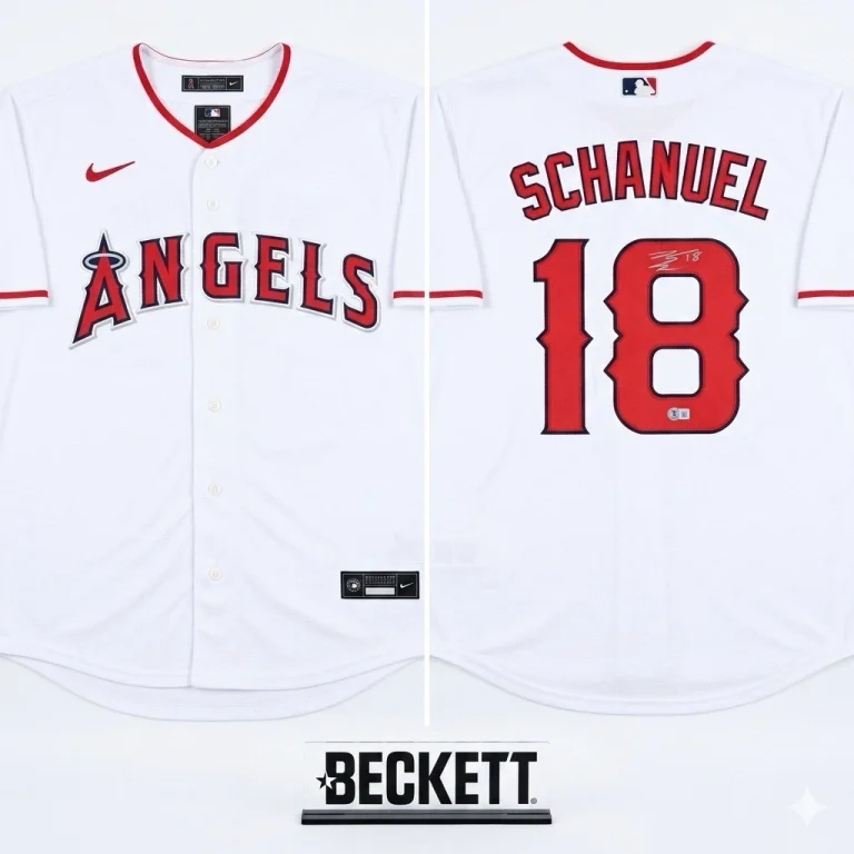 Nolan Schanuel Signed Jersey Beckett Authentic Los Angeles Angels Autograph