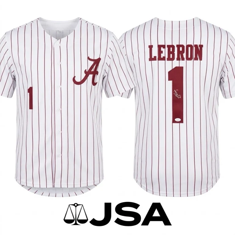 Justin LeBron Signed Jersey Alabama Baseball JSA Authentic Autograph