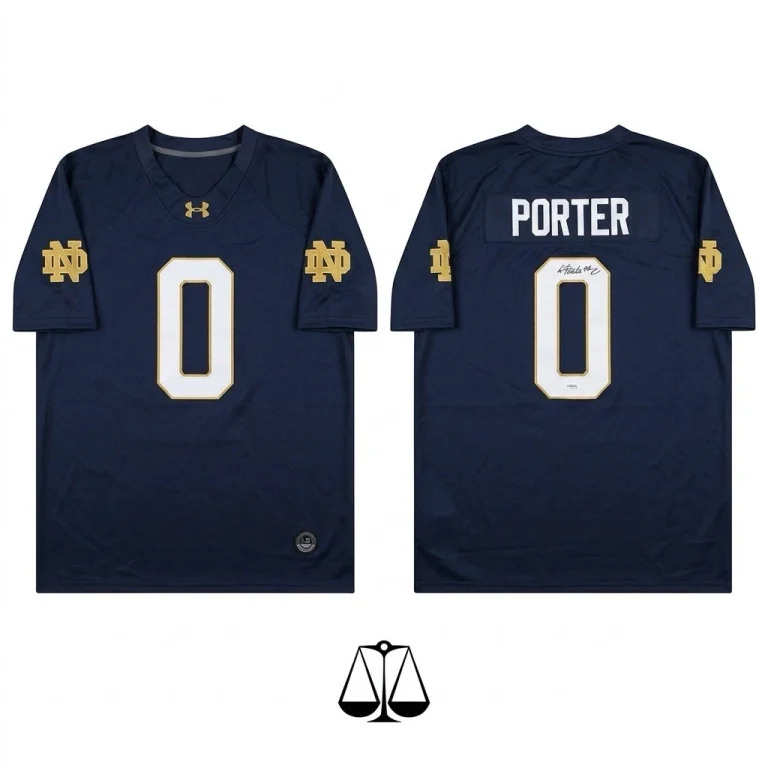 Quincy Porter Signed Jersey JSA Authentic Autograph Notre Dame Fighting Irish