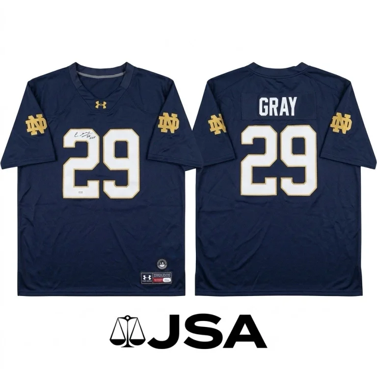 Christian Gray Signed Jersey JSA Authentic Autograph Notre Dame Fighting Irish