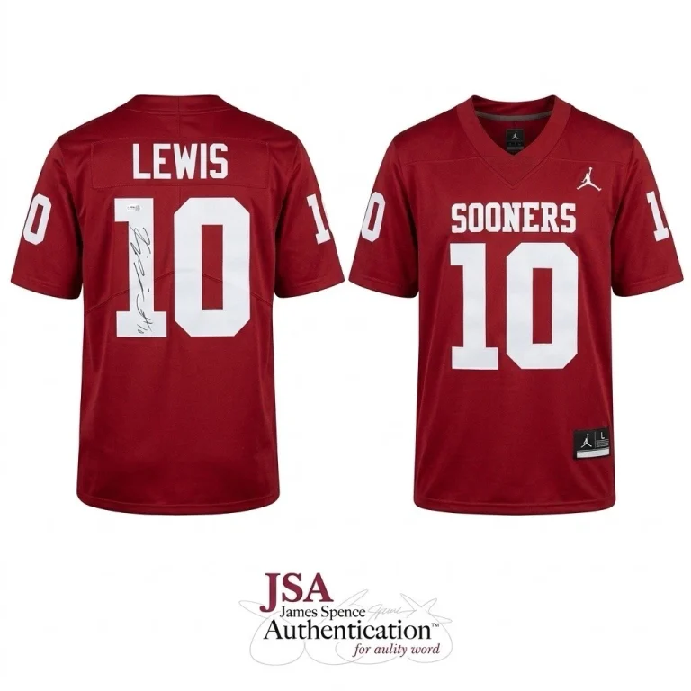 Kip Lewis Signed Jersey JSA Authentic Autograph Oklahoma Sooners Size Large