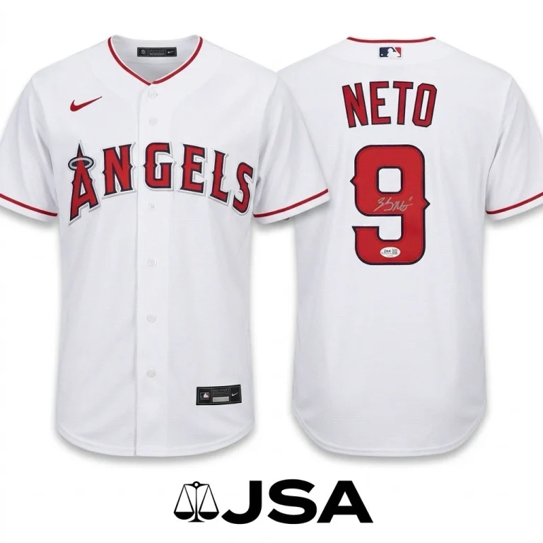 Zach Neto Signed Jersey JSA Authentic Autograph LA Angels Size Large