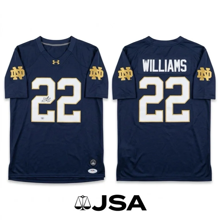 Aneyas Williams Signed Jersey JSA Authentic Autograph Notre Dame Fighting Irish