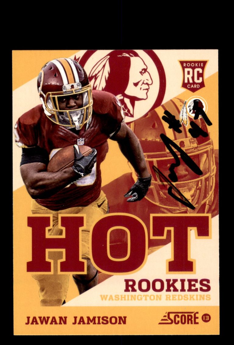 Signed Football Card Auto Jawan Jamison 2013 Score #31 Washington Redskins