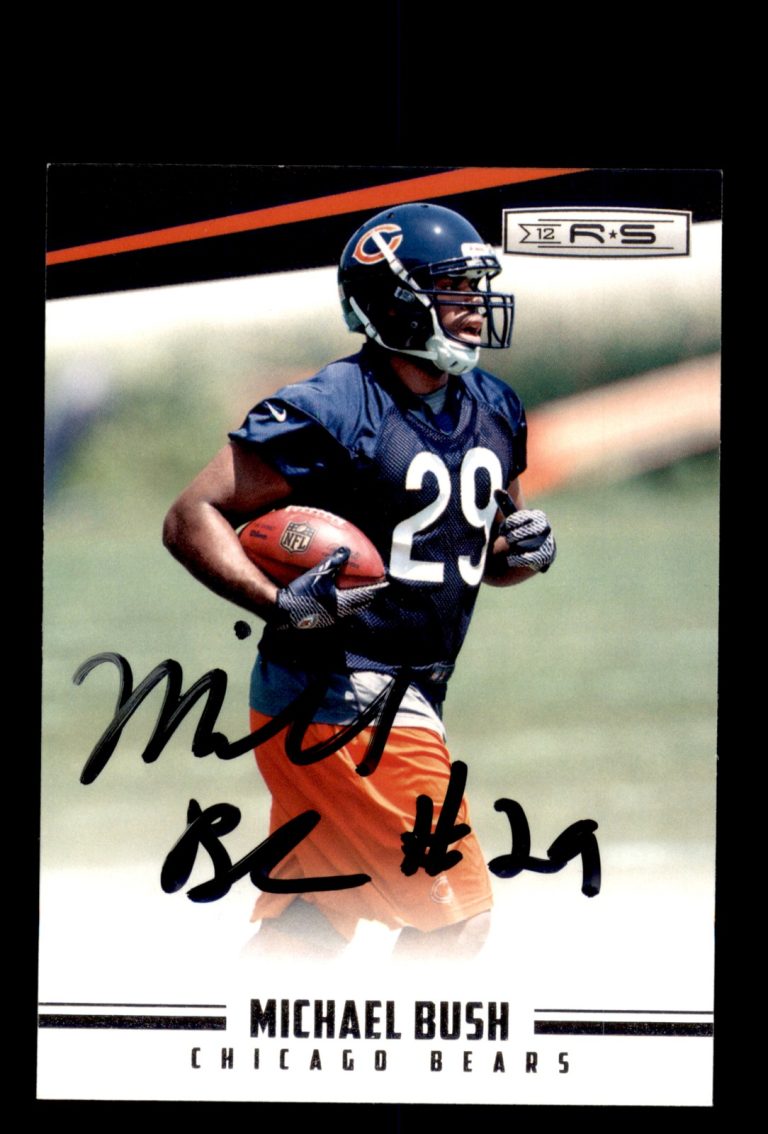 Signed Football Card Auto Michael Bush 2012 Panini Rookies & Stars #107 Bears
