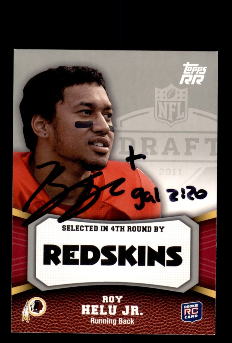 Signed Football Card Auto Roy Helu Jr. 2011 Topps Rising Rookies #157 Redskins