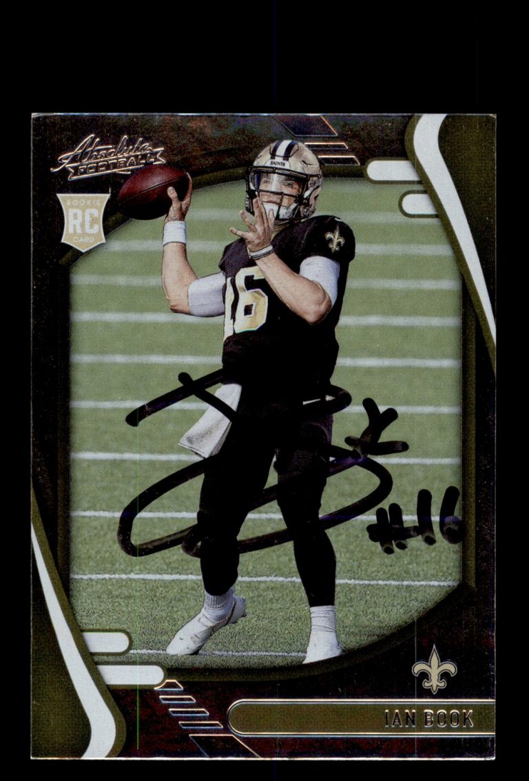 Signed Football Card Auto Ian Book 2021 Panini Absolute #137 New Orleans Saints
