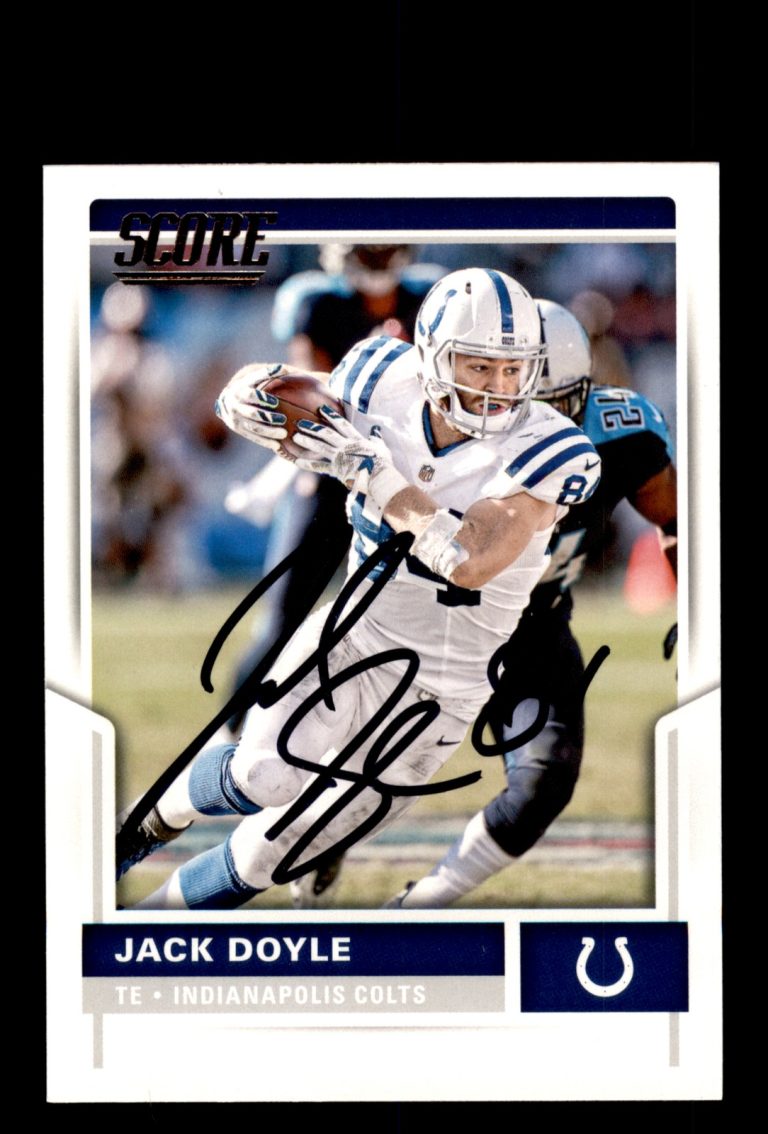 Signed Football Card Auto Jack Doyle 2017 Score #30 Indianapolis Colts