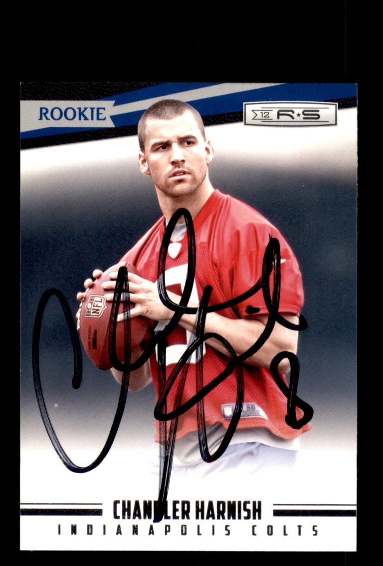 Signed Football Card Auto Chandler Harnish 2012 Panini Rookies & Stars #160
