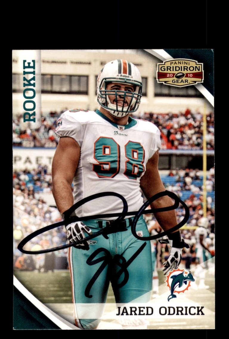 Signed Football Card Auto Jared Odrick 2010 Panini Gridiron Gear #195