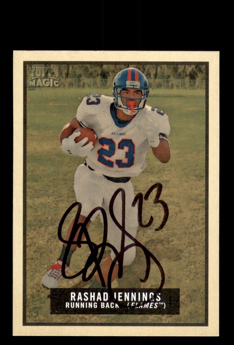Signed Football Card Auto Rashad Jennings 2009 Topps Magic #30 Liberty Flames