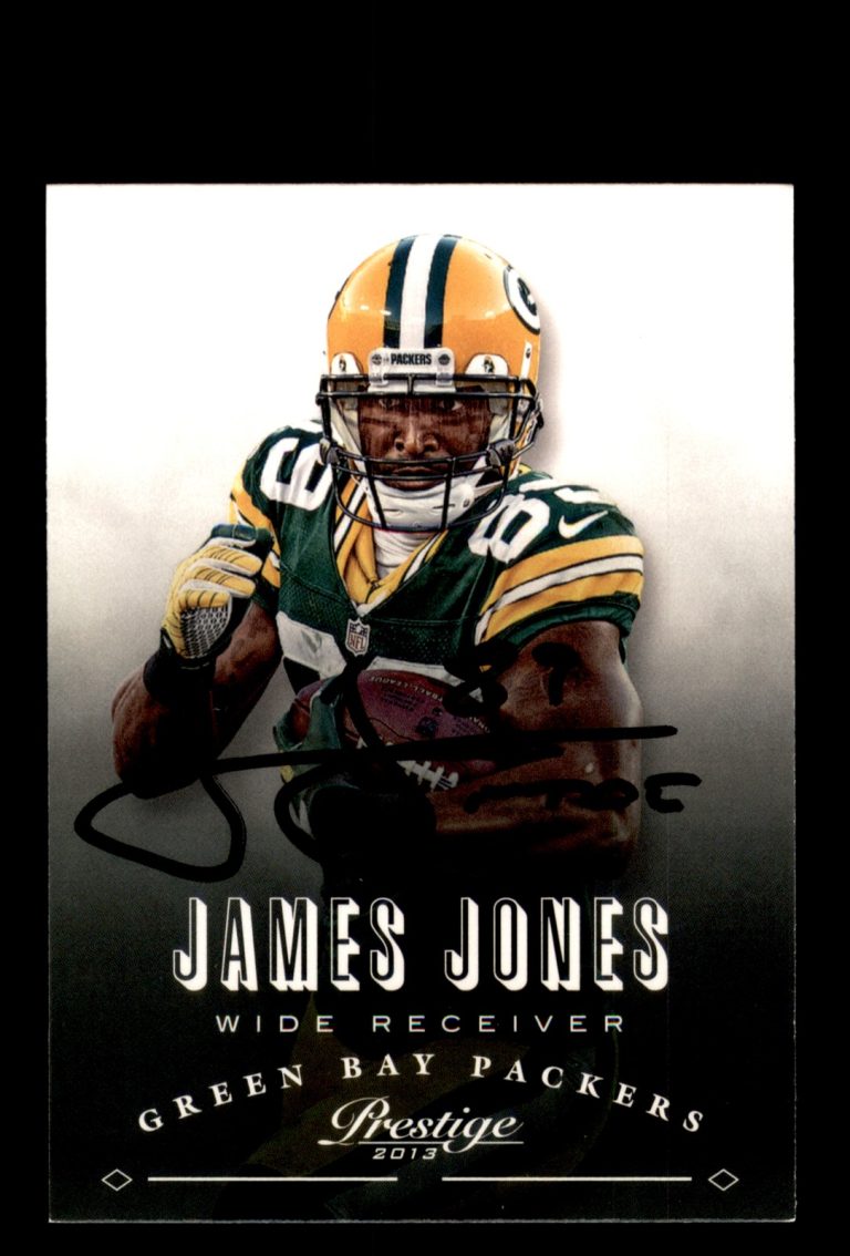 Signed Football Card Auto James Jones 2013 Panini Prestige #72 Green Bay Packers