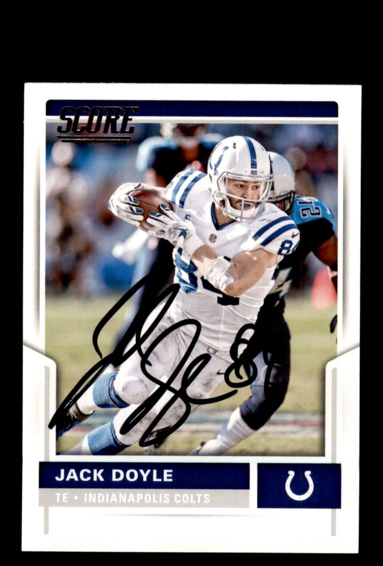Signed Football Card Auto Jack Doyle 2017 Score #30 Indianapolis Colts
