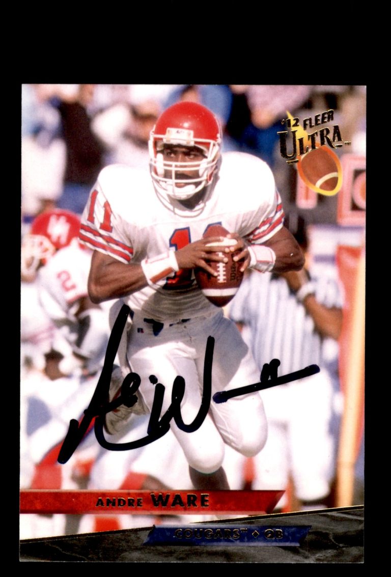 Signed Football Card Auto Andre Ware 2012 Fleer Retro Ultra #7 Houston Cougars