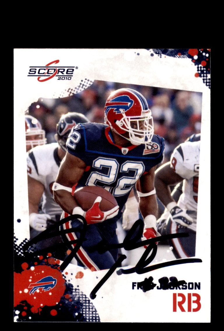 Signed Football Card Auto Fred Jackson 2010 Score #30 Buffalo Bills