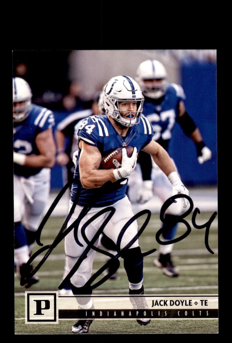 Signed Football Card Auto Jack Doyle 2018 Panini #128 Indianapolis Colts