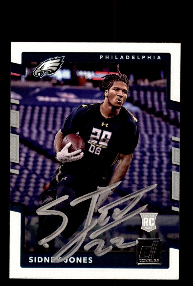 Signed Football Card Auto Sidney Jones 2017 Donruss #351 Philadelphia Eagles