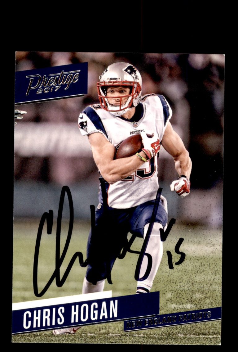 Signed Football Card Auto Chris Hogan 2017 Panini Prestige #38 Patriots