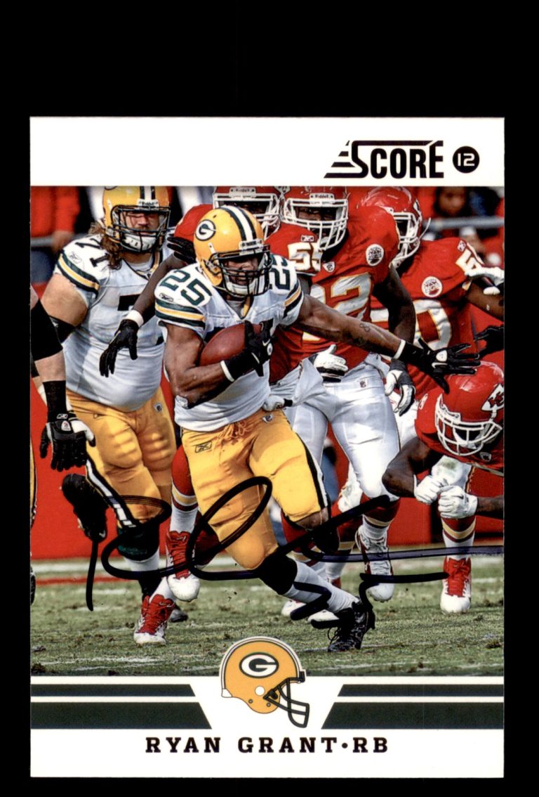 Signed Football Card Auto Ryan Grant 2012 Score #10 Green Bay Packers