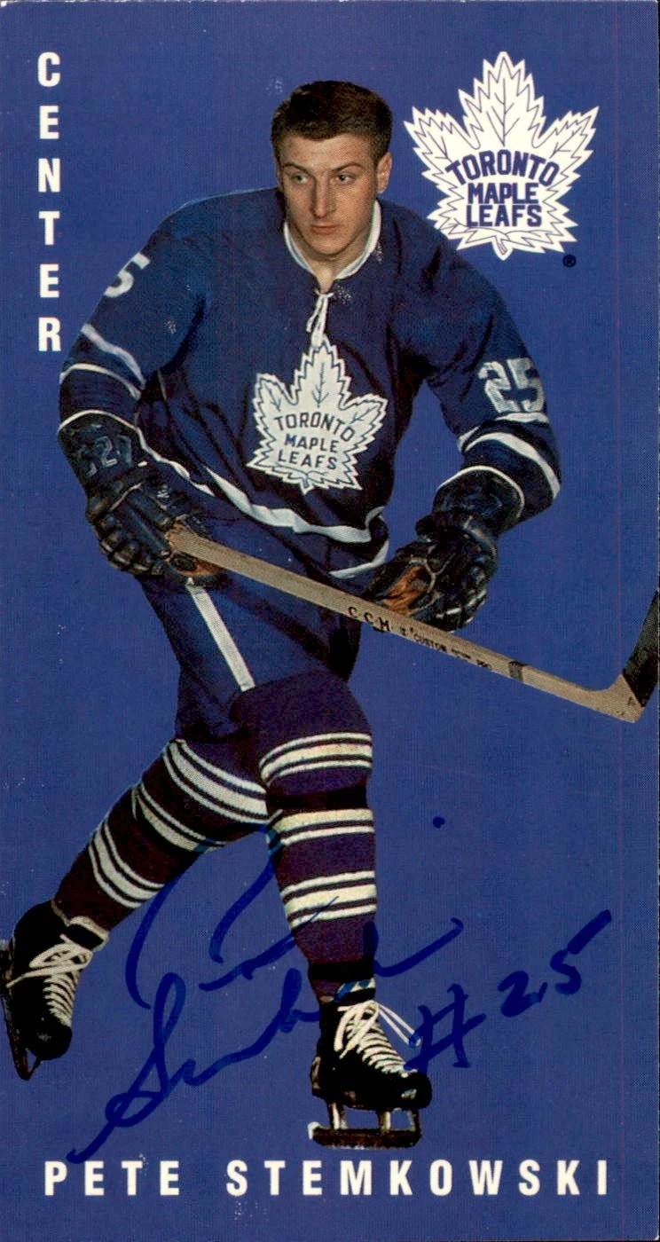Pete Stemkowski Signed 1994 Parkhurst Tall Boys Card 113 Maple Leafs Beckett COA