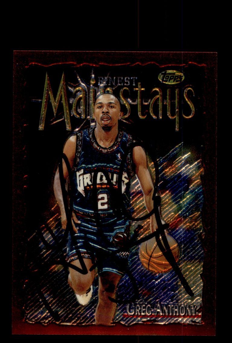Signed Basketball Card Auto Greg Anthony 1996-97 Finest #212 Vancouver Grizzlies