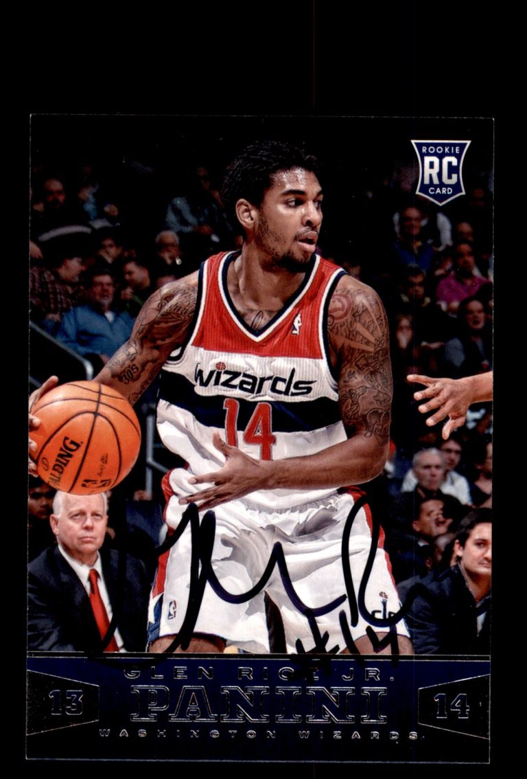 Signed Basketball Card Auto Glen Rice Jr. 2013-14 Panini #198 Washington Wizards