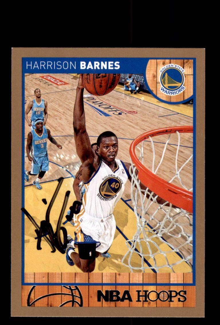 Signed Basketball Card Auto Harrison Barnes 2013-14 Hoops #134 Warriors
