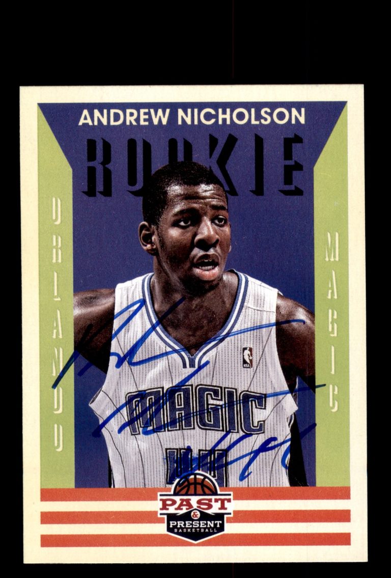 Signed Basketball Card Auto Andrew Nicholson 2012-13 Panini Past & Present #240