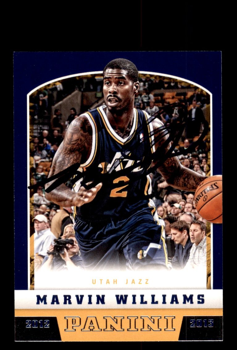 Signed Basketball Card Auto Marvin Williams 2012-13 Panini #117 Utah Jazz