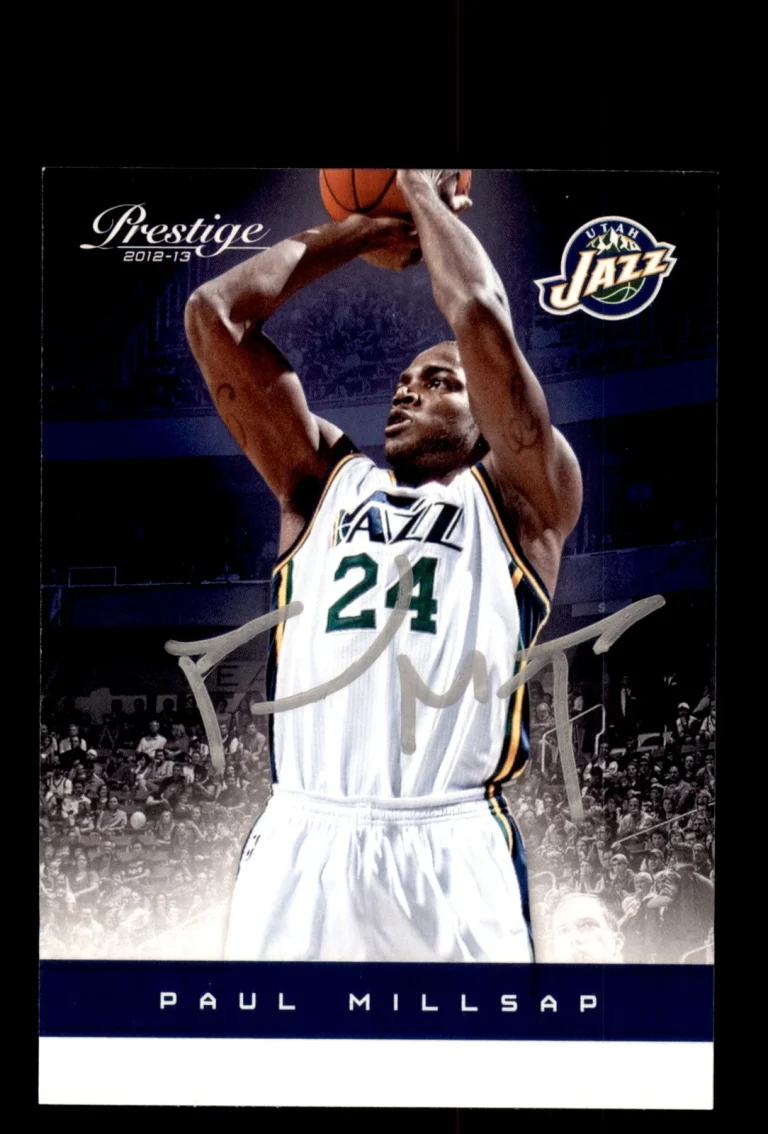 Signed Basketball Card Auto Paul Millsap 2012-13 Panini Prestige #101 Utah Jazz