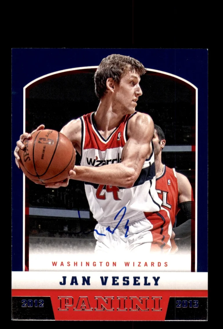 Signed Basketball Card Auto Jan Vesely 2012-13 Panini #244 Washington Wizards