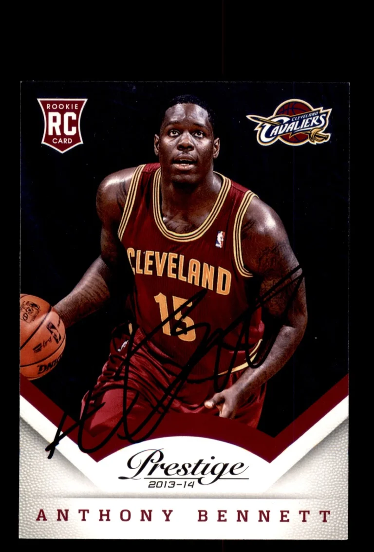 Signed Basketball Card Auto Anthony Bennett 2013-14 Panini Prestige #161