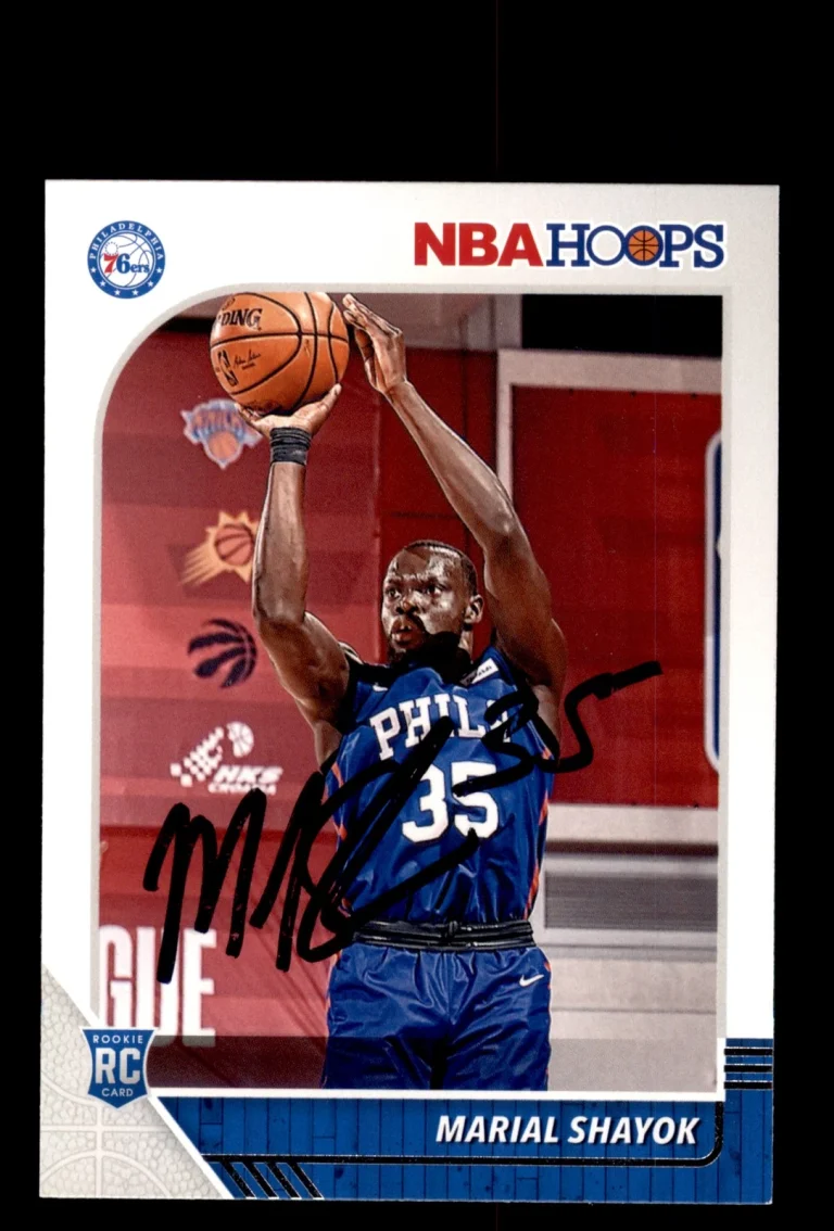 Signed Basketball Card Auto Marial Shayok 2019-20 Hoops #252 Philadelphia 76ers
