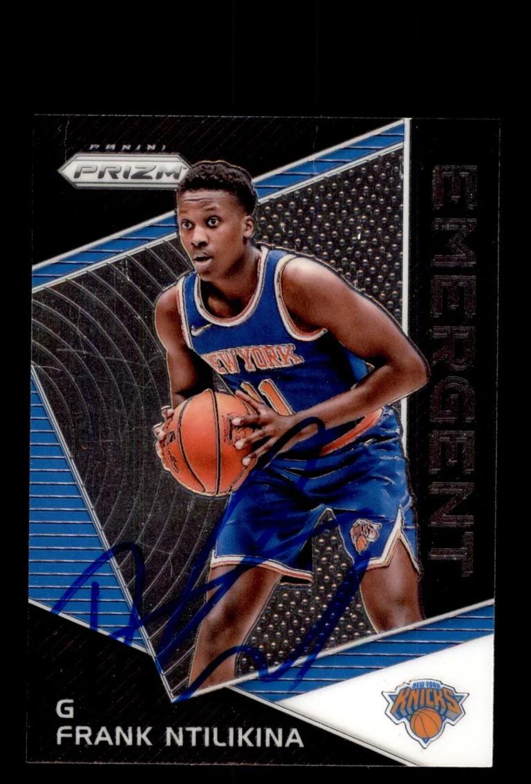 Signed Basketball Card Auto Frank Ntilikina 2017-18 Panini Prizm #EM-FRA