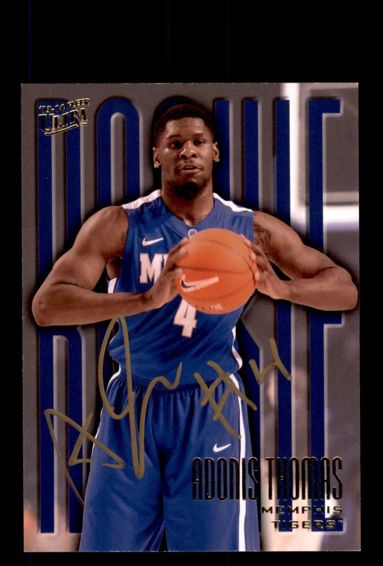 Signed Basketball Card Auto Adonis Thomas 2013-14 Fleer Retro #212 Memphis