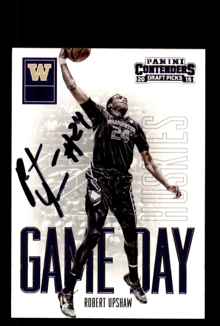 Signed Basketball Card Auto Robert Upshaw 2015 Panini Contenders Draft Picks #37