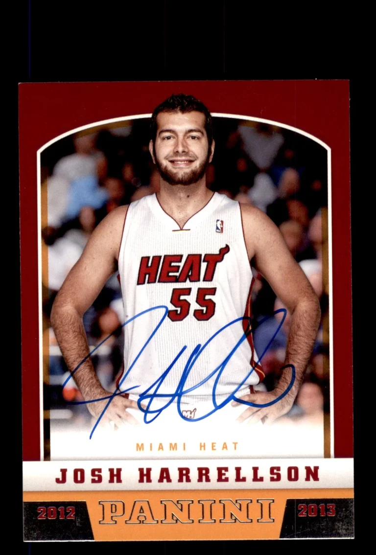 Signed Basketball Card Auto Josh Harrellson 2012-13 Panini #285 Miami Heat
