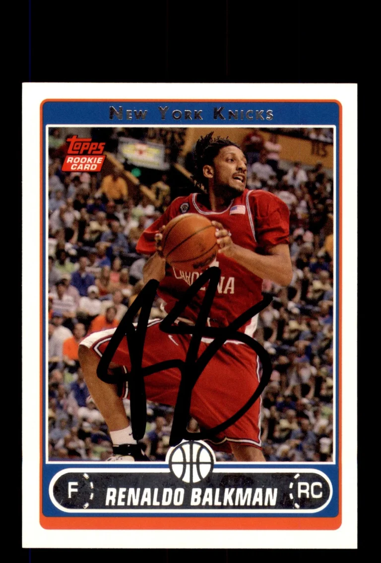 Signed Basketball Card Auto Renaldo Balkman 2006-07 Topps #259 New York Knicks