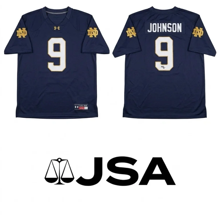 Tae Johnson Signed Jersey JSA Authentic Autograph Notre Dame Fighting Irish
