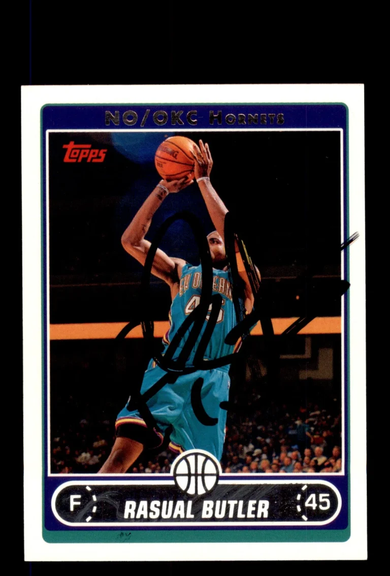 Signed Basketball Card Auto Rasual Butler 2006-07 Topps #207 New Orleans Hornets