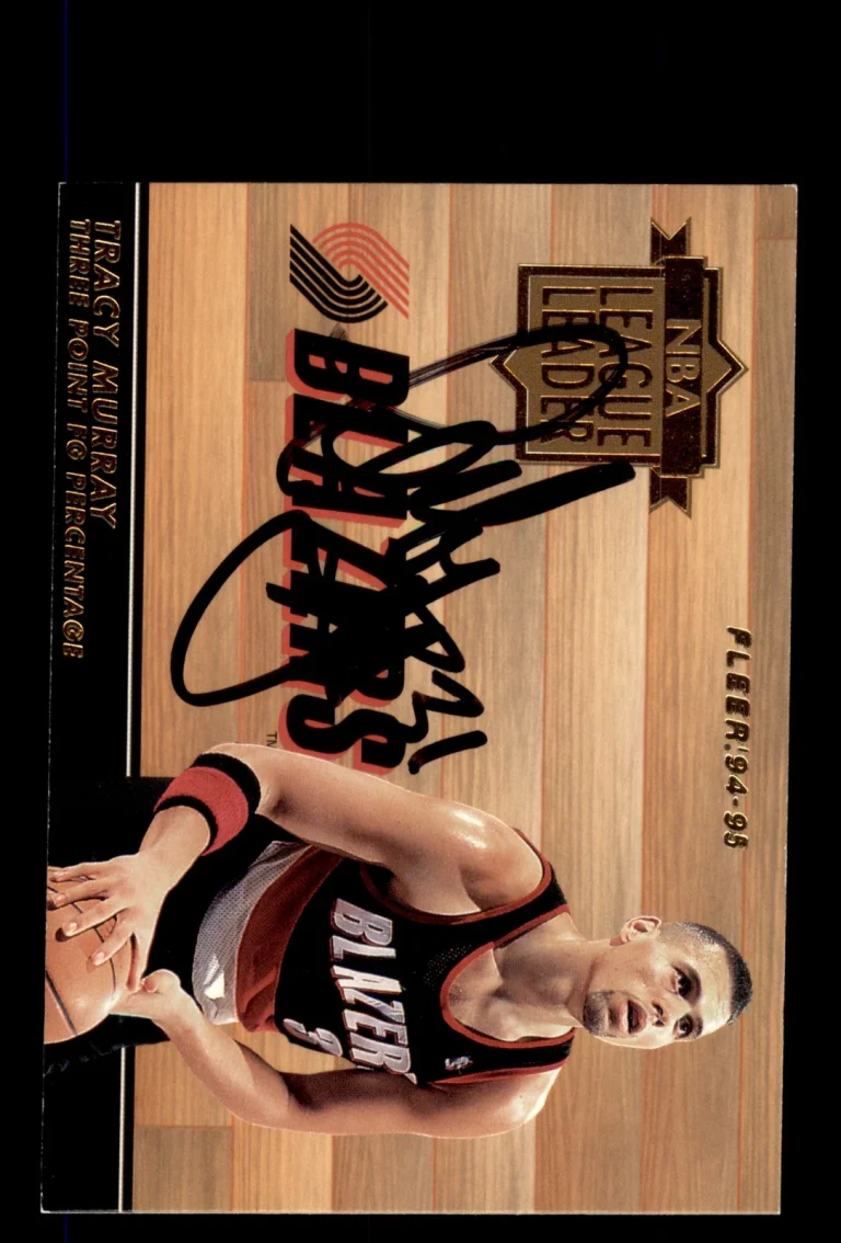 Signed Basketball Card Auto Tracy Murray 1994-95 Fleer #3 Portland Trail Blazers