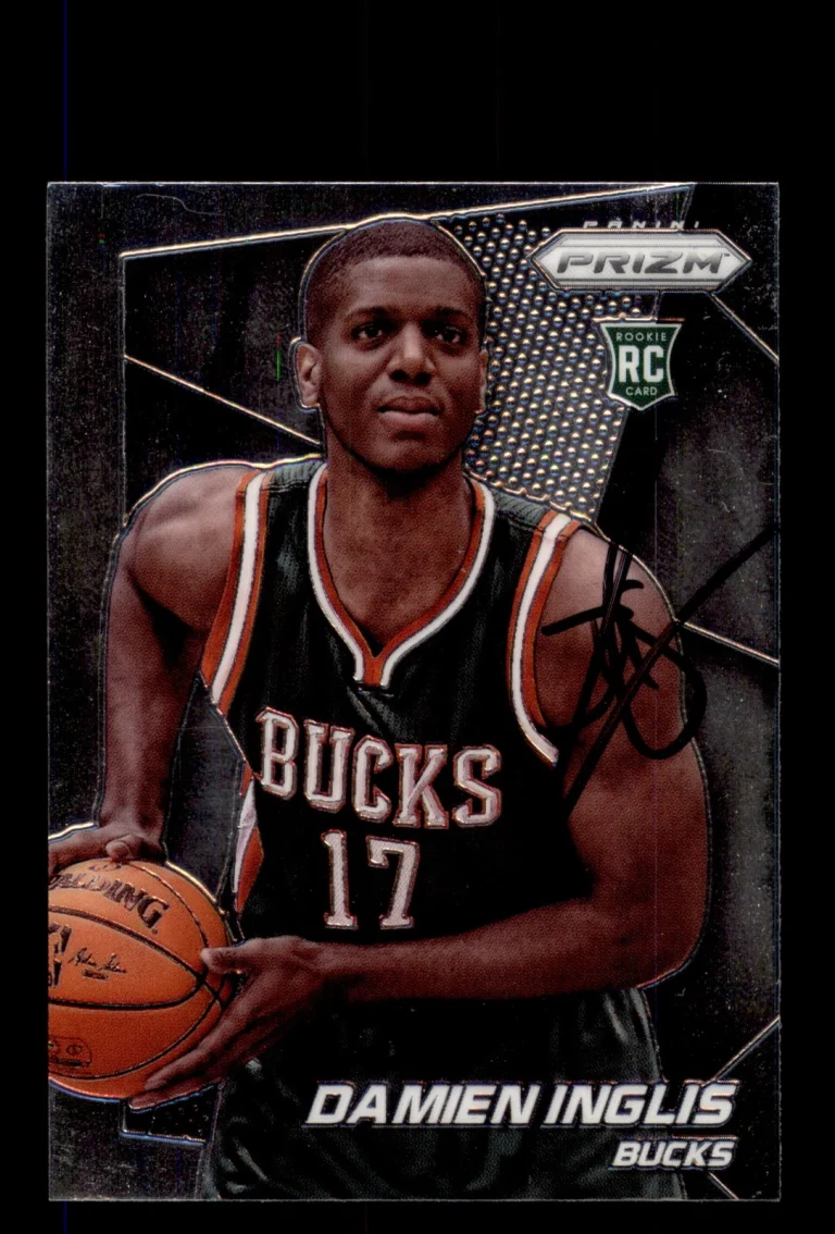 Signed Basketball Card Auto Damien Inglis 2014-15 Panini Prizm #299 Bucks
