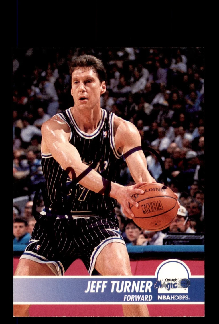 Signed Basketball Card Auto Jeff Turner 1994-95 Hoops #156 Orlando Magic