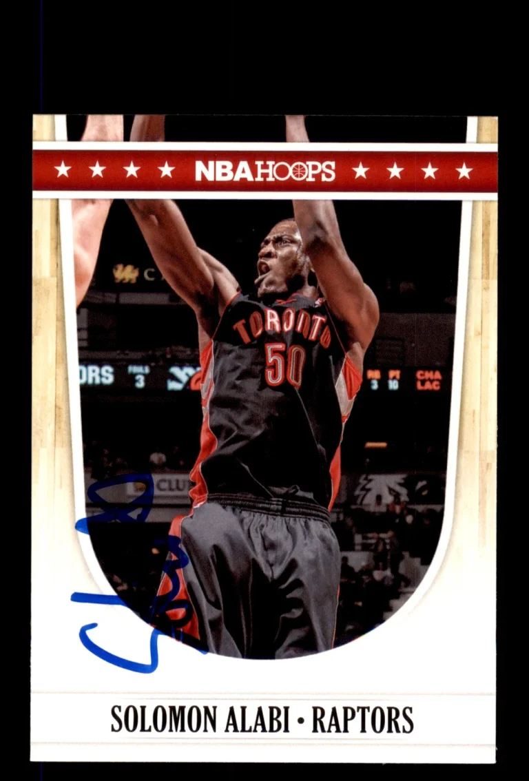 Signed Basketball Card Auto Solomon Alabi 2011-12 Hoops #223 Toronto Raptors