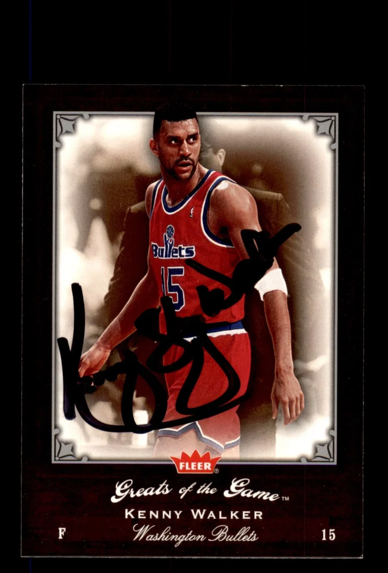 Signed Basketball Card Auto Kenny Walker 2005-06 Fleer Greats of the Game #20