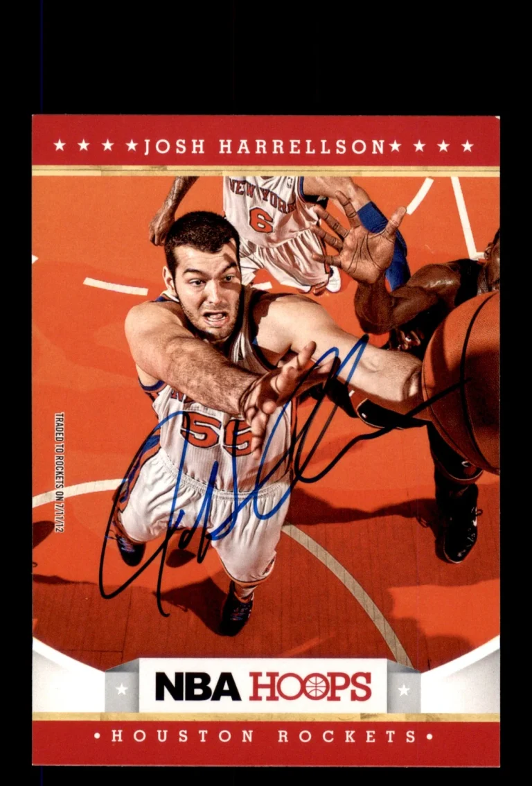 Signed Basketball Card Auto Josh Harrellson 2012-13 Hoops #259 Houston Rockets