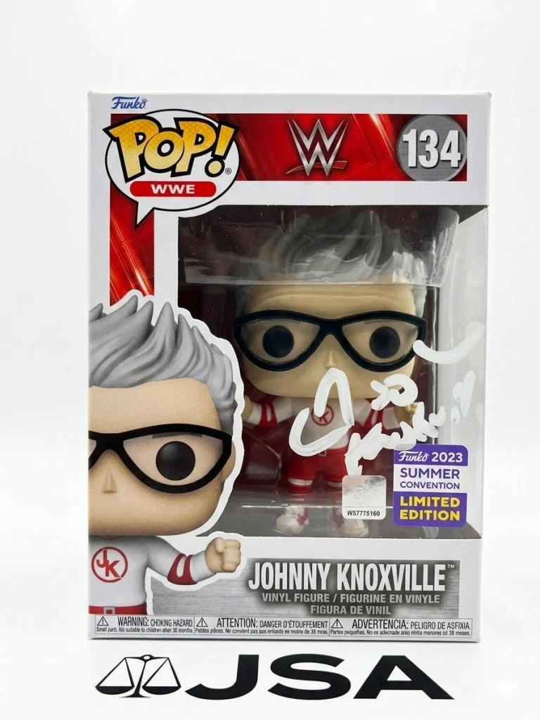 JOHNNY KNOXVILLE WWE 134 SIGNED FUNKO POP AUTOGRAPH MOVIE ACTOR  JSA COA