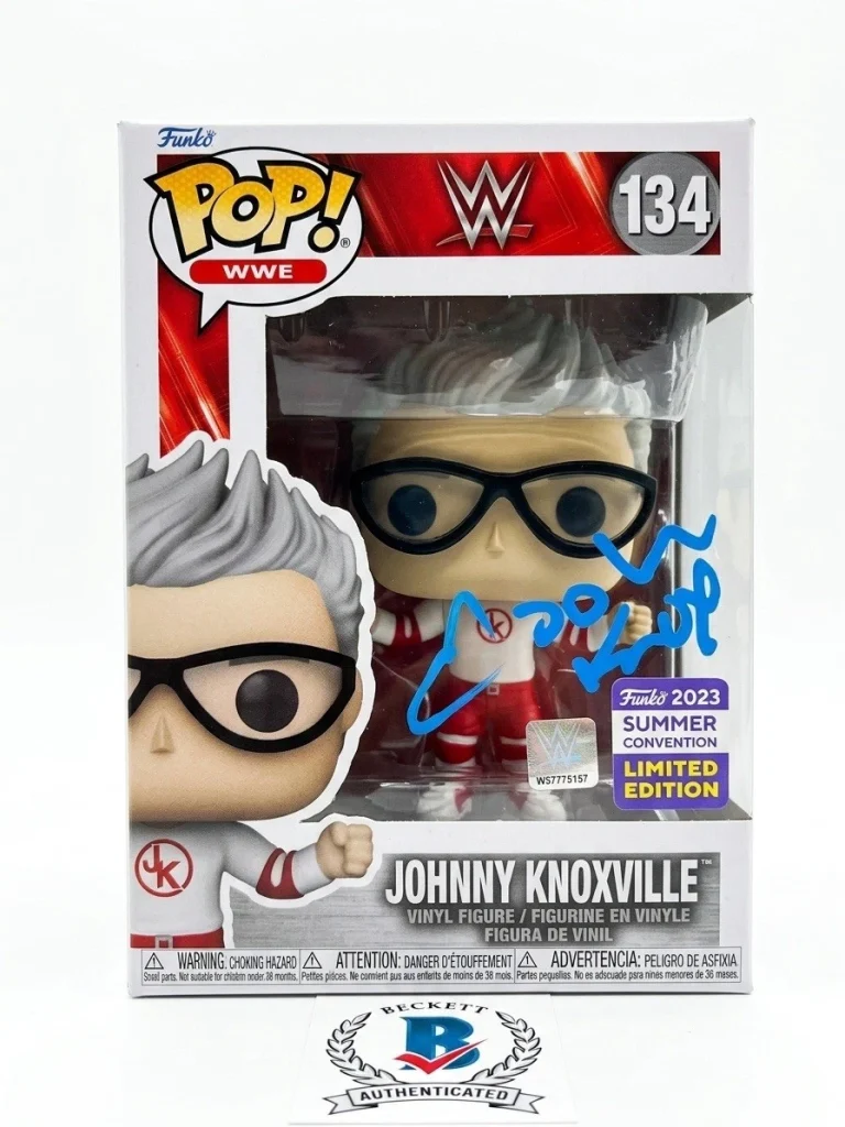 JOHNNY KNOXVILLE WWE 134 SIGNED FUNKO POP AUTOGRAPH MOVIE ACTOR  JSA COA