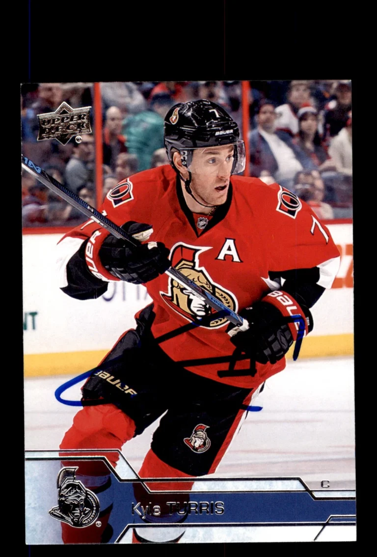 Signed Hockey Card Auto Kyle Turris 2016-17 Upper Deck #135 Ottawa Senators